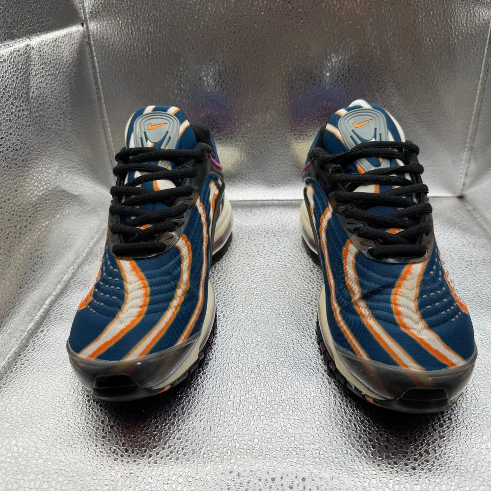 Size 6.5Y Nike Air Max Deluxe Cool‎ Gray Orange Kids Athletic Shoes AR0115-002